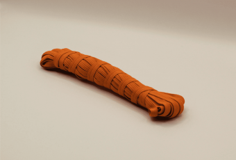 Тесьма плетеная эластичная ТП-8оранжп-100 оранжевая - foto 0
