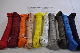 Набор тесьмы плетеной эластичной цветной - foto 0